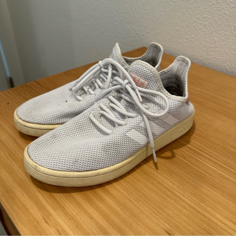 Adidas white tennis shoes
